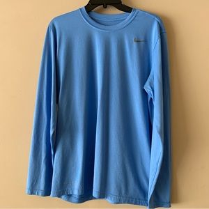 Nike Blue Dry-Fit Long Sleeve T-shirt